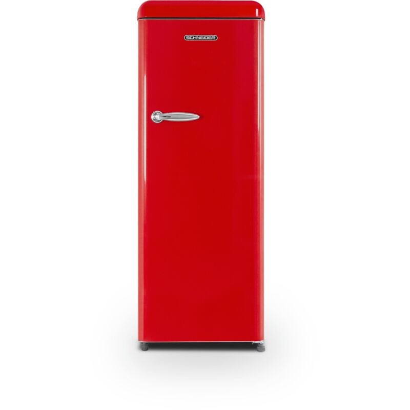 Schneider - SCCL222VR Réfrigérateur 1 porte 229L Rouge vintage, 150cm