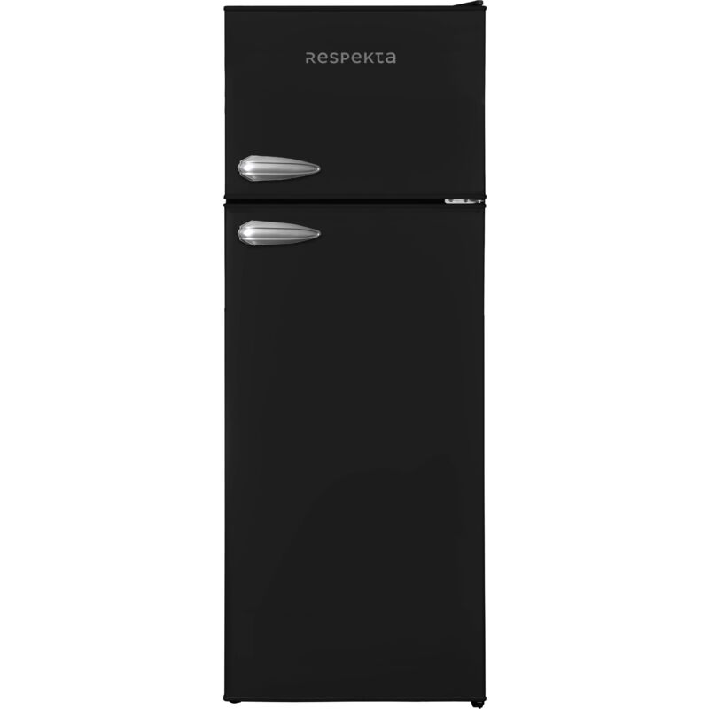 Respekta - Réfrigérateur autoportant 171 litres 4 congélateur rétro 144 cm noir