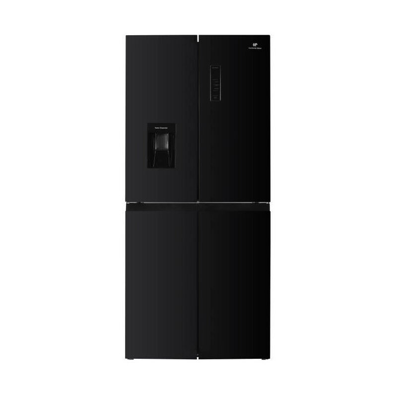Continental Edison - Réfrigérateur CERA4D464B - 4 portes avec distributeur d'eau - 464L - L79 cm x h 180 cm - Noir