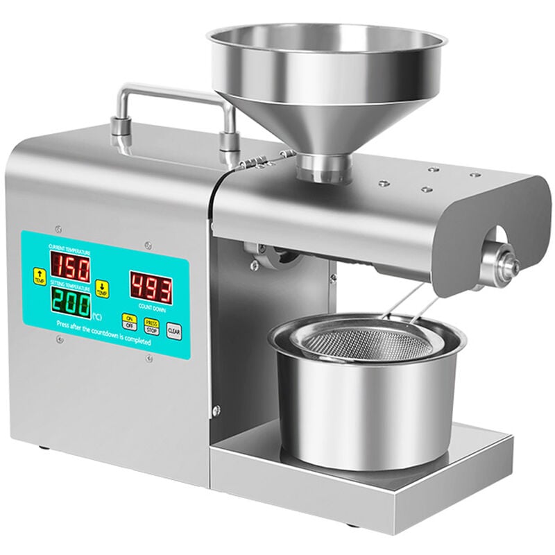 Presse à huile intelligente, presse à huile domestique entièrement automatique sans friture, température en temps réel/température réglée/température