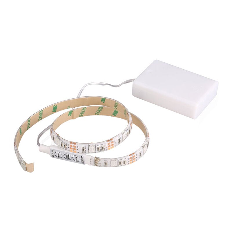 Rgb Bande De Lumière Flexible Led Étanche Ip65 15Leds Dc5V Avec Contrôleur à Piles,Bande Led,Bandes Lumineuses Pour La Décoration D'Activités Vélo