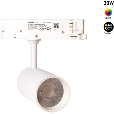 RGB + CCT LED 3-Phasen-Schienenstrahler - 30W - Mi Light