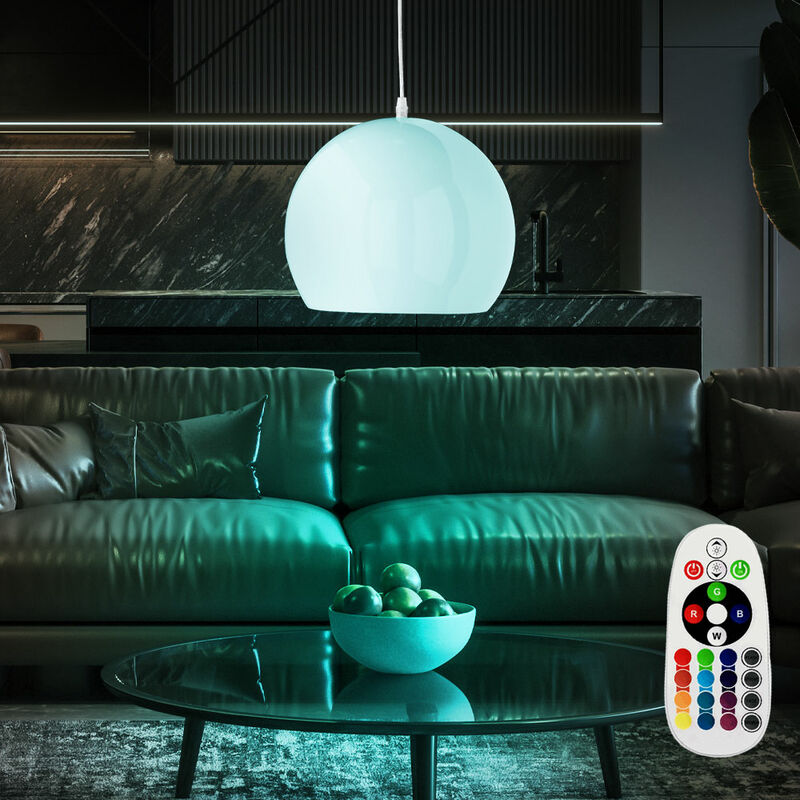 

RGB LED lámpara de luz colgante de 7 vatios cambiador de color bola de metal colorida luz regulable