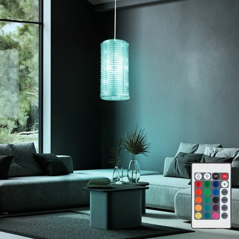 RGB LED 7 Watt Pendel Leuchte Alu Beleuchtung Farbwechsler Fernbedienung