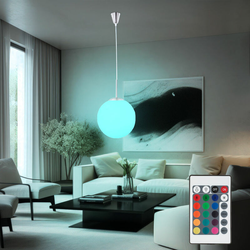 

Lámpara colgante de cambiador de color RGB LED de 7 vatios que enciende la luz colgante de bola de cristal