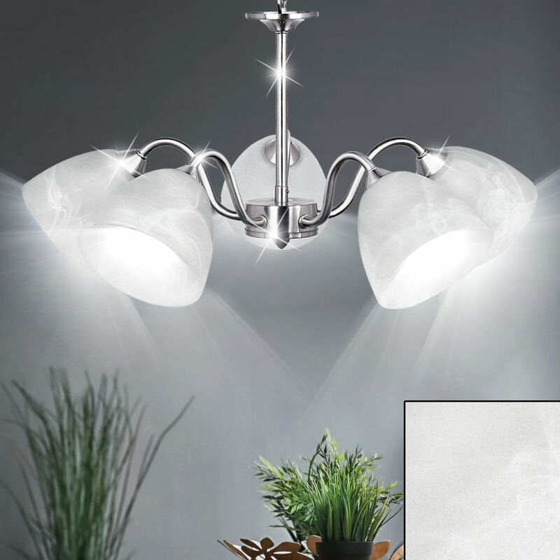 4 Watt LED Decken Leuchte rund 300 mm Durchmesser Lampe Glas Alabaster blau