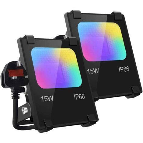 RGB-LED-Außenstrahler, 15 W, intelligente Beleuchtung, Farbwechsel, Bluetooth-Steuerung