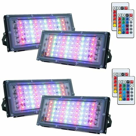 RGB-LED-Außenstrahler, IP65 wasserdicht mit Fernbedienung, geeignet für Innen- und Außenbereich (50W-RGB-Barlicht)