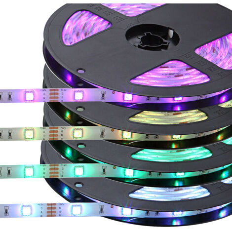 RGB LED-Band Fernbedienung Farbwechsler Farben Fixierbar Eck Verbindung L 3 m