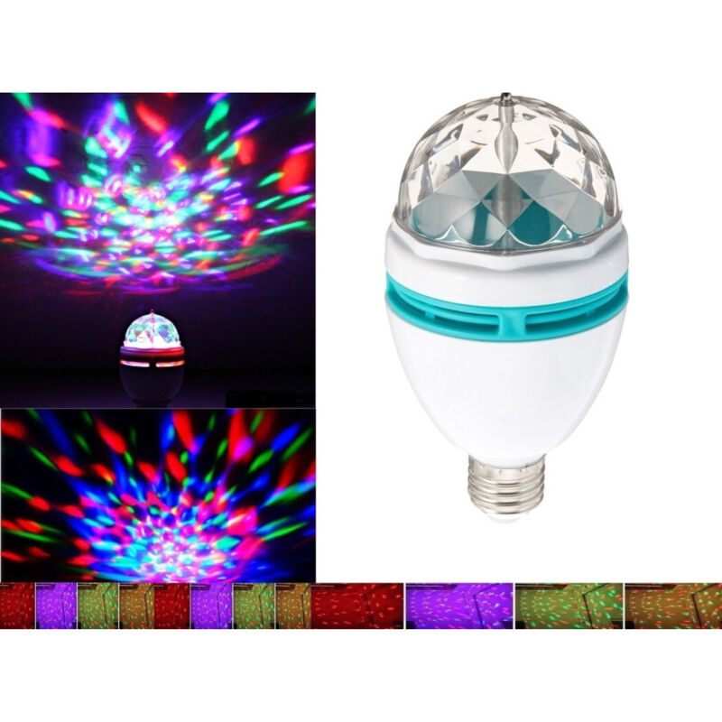 Ampoule Led Rvb Multicolore Connecteur E27 Lumière Led Couleur Rotative 3watt 3w