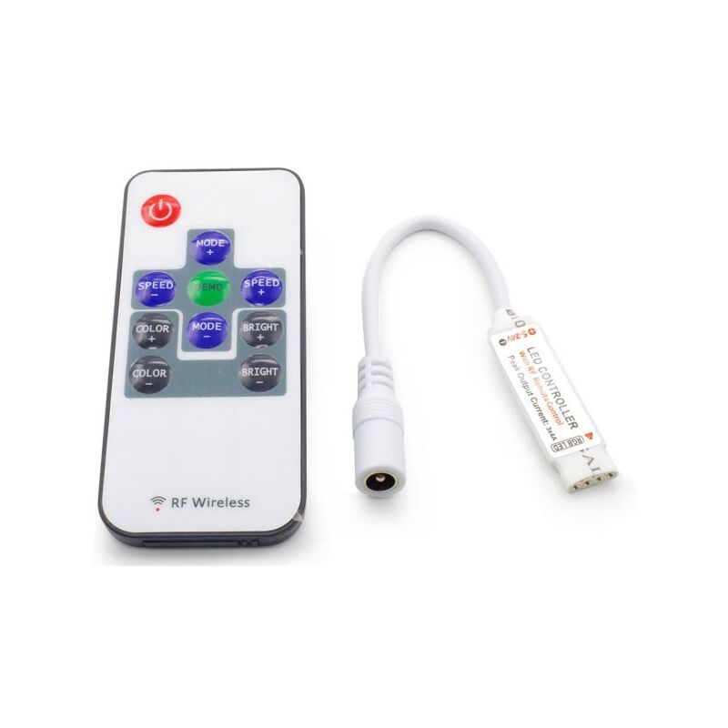 Image of Trade Shop - Rgb Led Controller Rf Wireless Centralina Telecomando Colori 5-24v 3x4a 12a