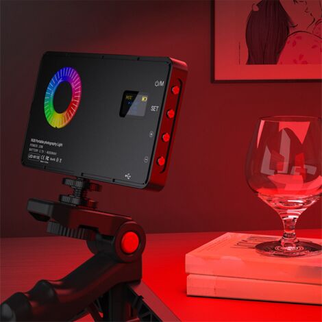 RGB LED Video Fill Light 4000Mah Battery Rechargeable Used for Photography Live