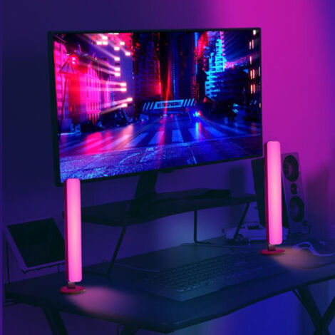 RGB-Lichtleiste mit 24-Tasten-Steuerung und Audiosensor, USB-Lampe für PC-Gaming und Ambientebeleuchtung