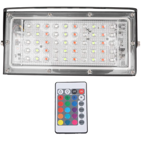 RGB-Projektor mit 180°-Neigungswinkel, IP66 wasserdicht, 220 V Wechselstrom, 50 W, farbenfroher Outdoor-Projektor mit Fernbedienung für Gartenbeleuchtung, ABS