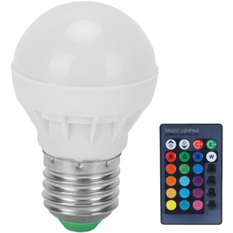 RGB+W 3W E27 LED-Lampe mit Fernbedienung – Farbwechsel – Heimdekoration