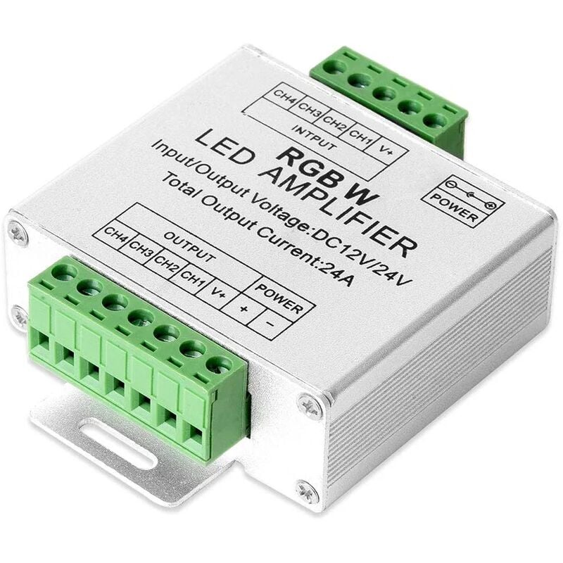 Memkey - rgb/rgbw 5050 led Le Contrôleur d'amplificateur de bande de fonctionne avec la bande de 4 pin/5pin DC12V/DC24V 5050SMD