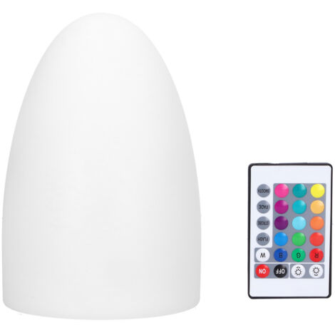 RGBW-LED-Tischleuchte, ovales Ambiente, Fernbedienung – Dekorative Beleuchtung, 16 Farben, ABS/PE, mit Fernbedienung für den Innenbereich