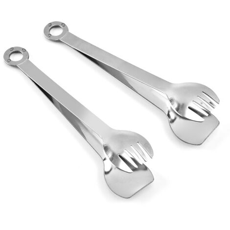 RGE 2 pc En Acier Inoxydable Petit Pince À Glace Barre Clip Glaçon Sucre Clip Alimentaire Clip Gadgets De Cuisine 15 3 CM Argent