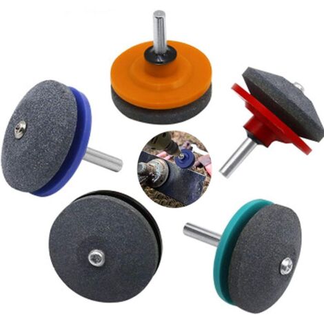 RGE 5 pièces tondeuse à gazon affûteuse de lame abrasif affûteur d'outils de jardin affûteur d'outils de jardin pour perceuses électriques