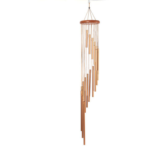 RGE Cloches et sonnettes Carillons éoliens japonais classiques rotatifs multi-tubes métalliques carillons éoliens transfrontaliers décoration de la maison 18 tuyaux carillons éoliens pendentif 90cm de