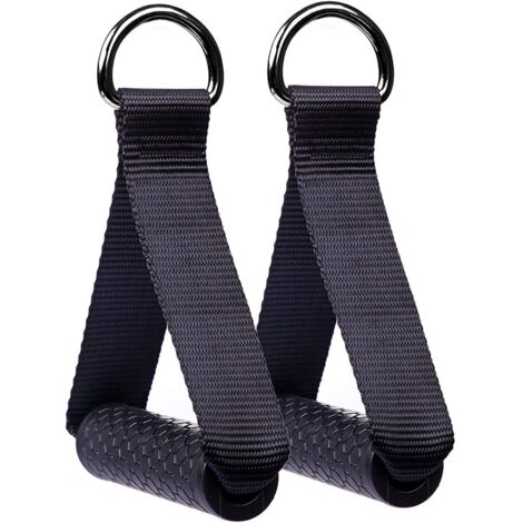 RGE Poignées de Résistance Poignée de Tirage Musculation Accessoire pour Machine Smith Bande de Résistance Multi Station, pour l'exercice de Gymnastique Exercice de Triceps Crossover (1 Paire)