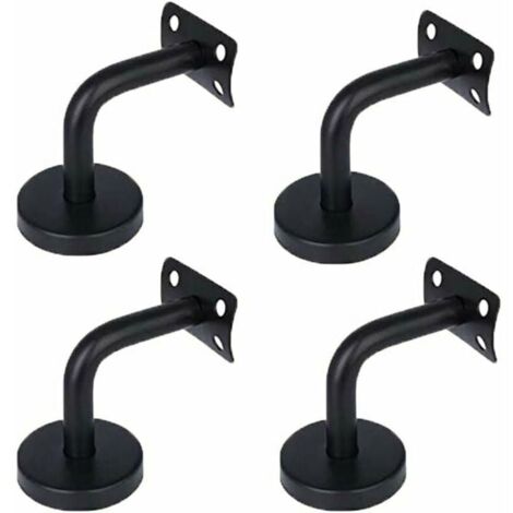 RGE Support de Main Courante, 4 Pièces Support de Main Courante en Acier Inoxydable pour Support de Couloir de Main Courante de Mur Intérieur de Grenier Main Courante d'Escalier (60 X 60mm)