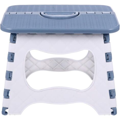 RGE Tabouret Pliant Tabouret Pliable Adulte Enfants Petit Tabouret De Pêche Cuisine Jardin Salle De Bains Tabouret Bleu Clair 1 Pièce