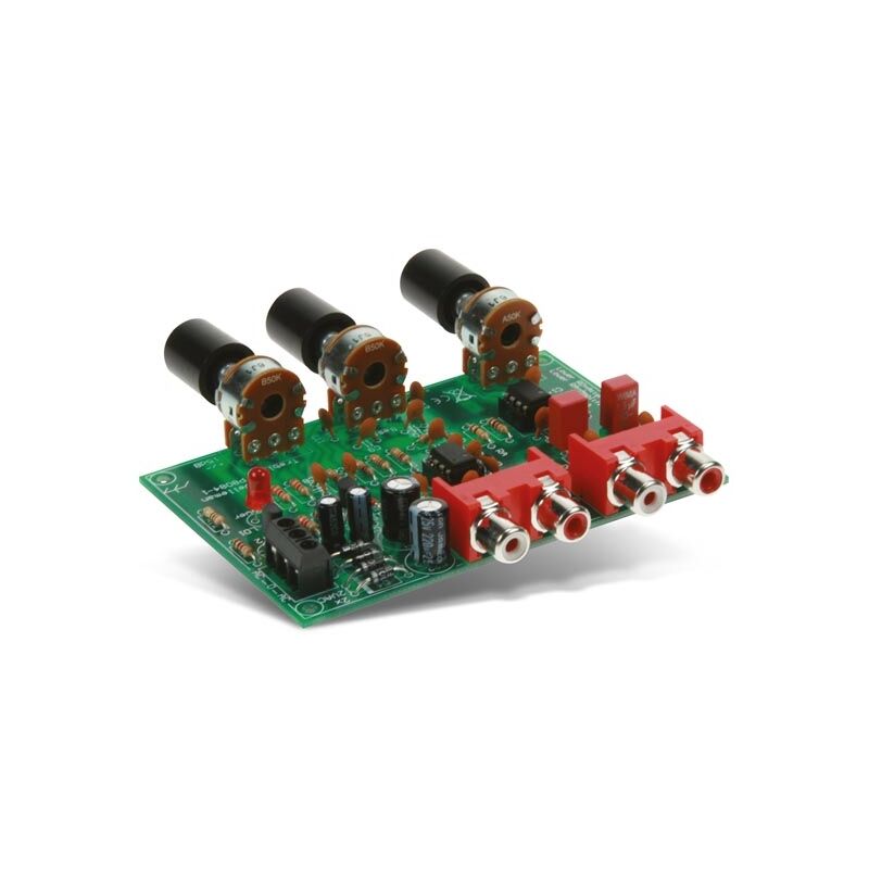 Réglage de volume et de tonalité - préamplificateur velleman WSAH8084