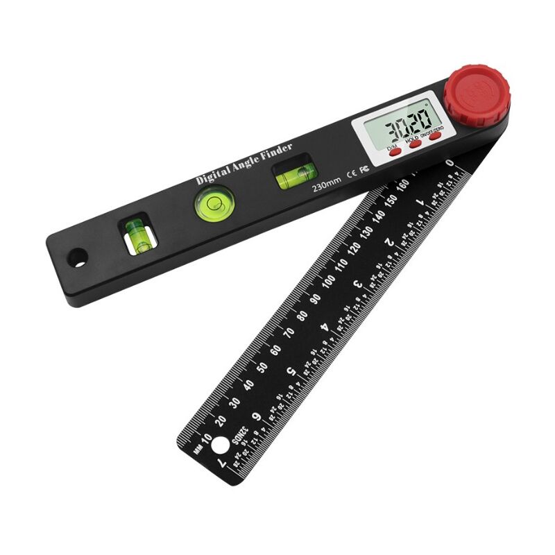 Lucky-88 - Règle d'angle d'affichage numérique 4in1 avec règle d'angle droit de niveau universel règle d'angle de travail du bois règle de niveau