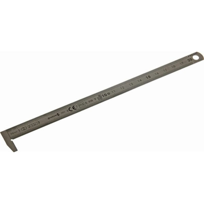 Réglet inox 200mm avec talon FACOM DELA.1052.200