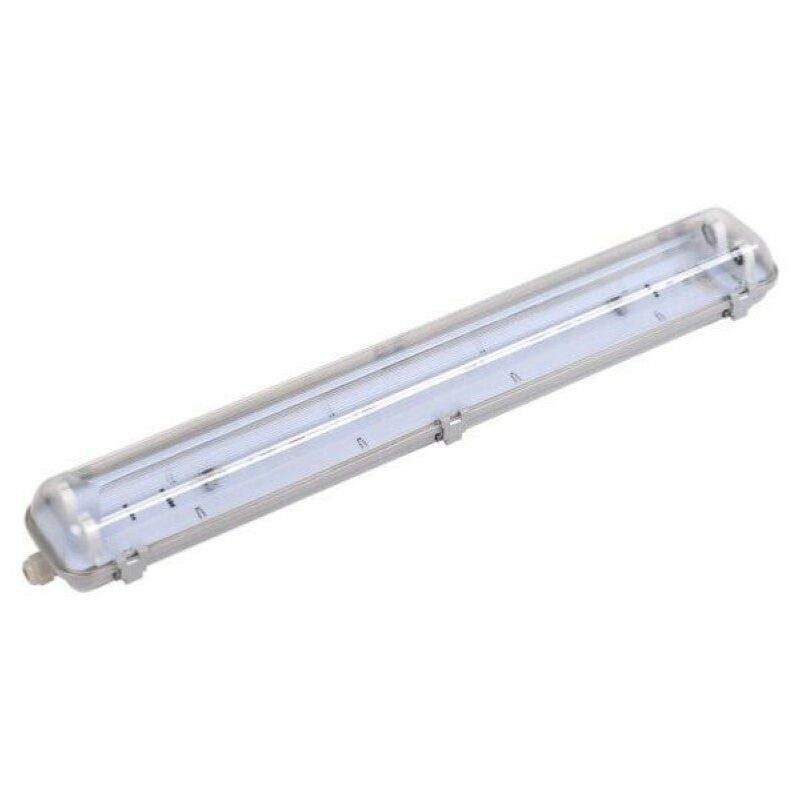 Réglette étanche double pour tube led T8 60cm IP65 (boitier vide