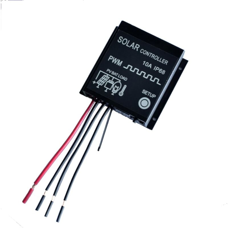 Régulateur de charge de panneau solaire 12 V/24 v 10 a pwm étanche IP68