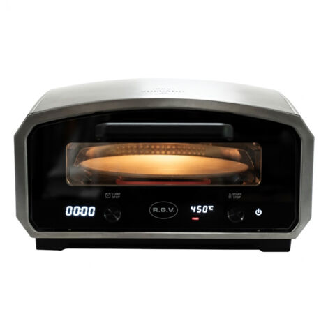 PRINCESS R.G.V. Vulcano Forno pizza elettrico display LED Temperatura regolabile da 150 a 450°C Grigio