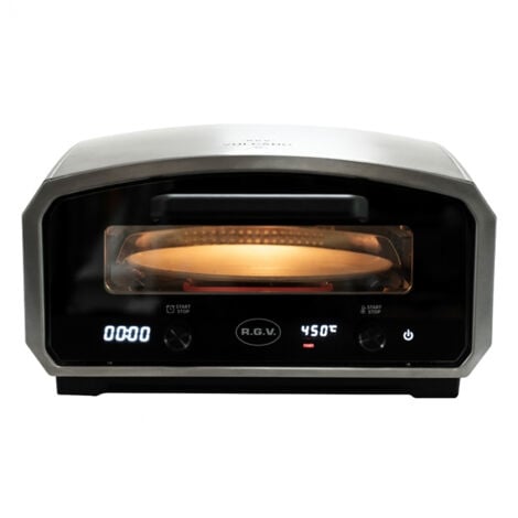 PRINCESS R.G.V. Vulcano Forno pizza elettrico display LED Temperatura regolabile da 150 a 450°C Grigio