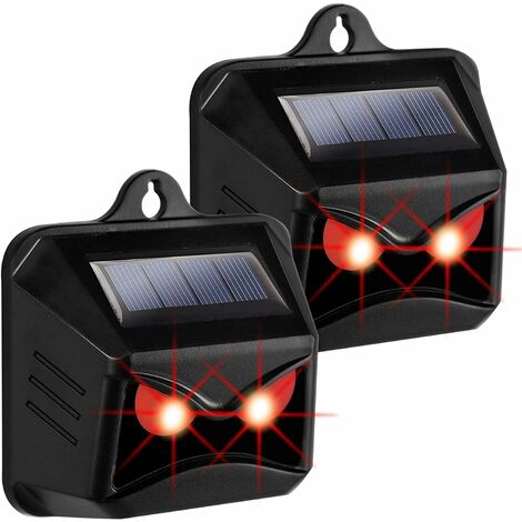 Solar Powered Outdoor Nighttime Animal Repeller Predator Control Light  Coyote Repeller Waterproof Fox Raccoon Skunk Deer Deterrent With Red LED  Lights For Garden Farm Chicken Coop-2pcs 