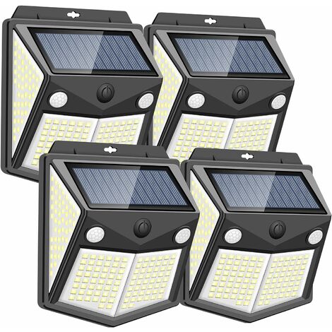 Firstlight Sonic Lampada da parete a LED di sicurezza solare con PIR nero  IP44