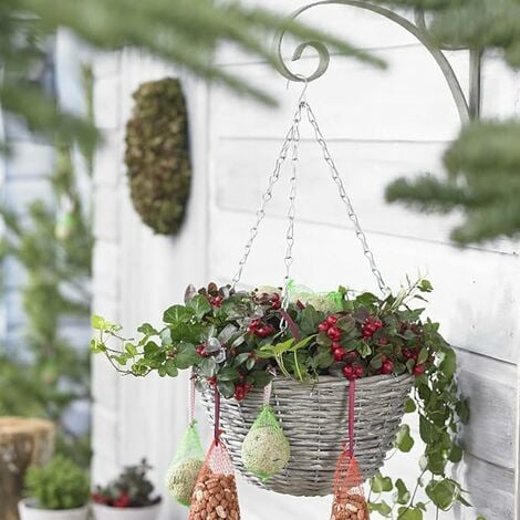 Acquista Cestino per ringhiera per fiori da appendere in ferro con ganci  per fioriera da balcone, supporto per esterno