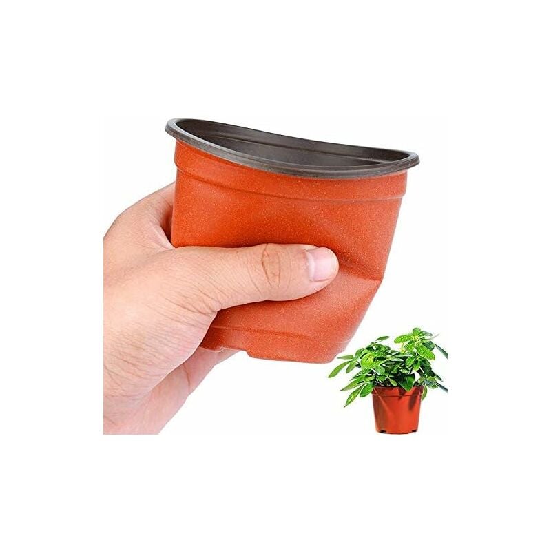 Rhafayre - 50 pièces de 10 cm (diamètre) Pots de Fleurs en Plastique Souple, Pots de graines, Pots de pépinière, Pots de Fleurs et de Plantes