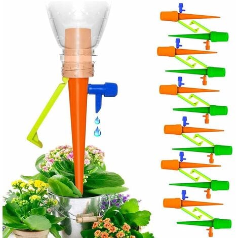 RHAFAYRE Automatic Drip Irrigation Kit 12pcs Adjustable Automatic Watering Drippers for Garden Home Indoor Outdoor Holiday