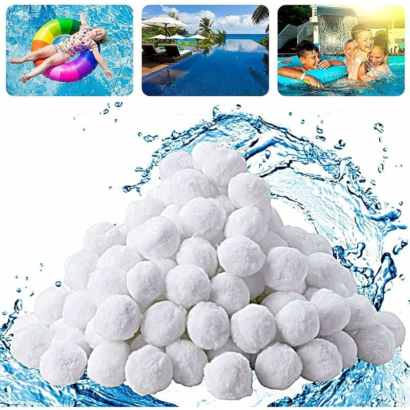 Rhafayre - Balles filtrantes 500g, balles filtrantes pour piscine, système de filtration à sable, alternative pour 18 kg de sable filtrant,