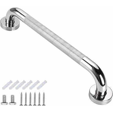RHAFAYRE Barre de Baignoire SUS 304,Barre de Maintien, Rehausseur WC Adulte, Barre D'appui en Acier Inox de Bain avec Grip Antidérapant, Salle de Bain, Barre De Douche Ventouse (40cm)