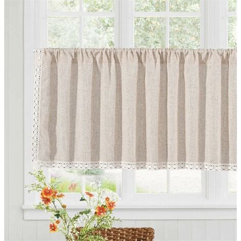 Cortina de ventana ajustable para sala de estar, cortinas cortas