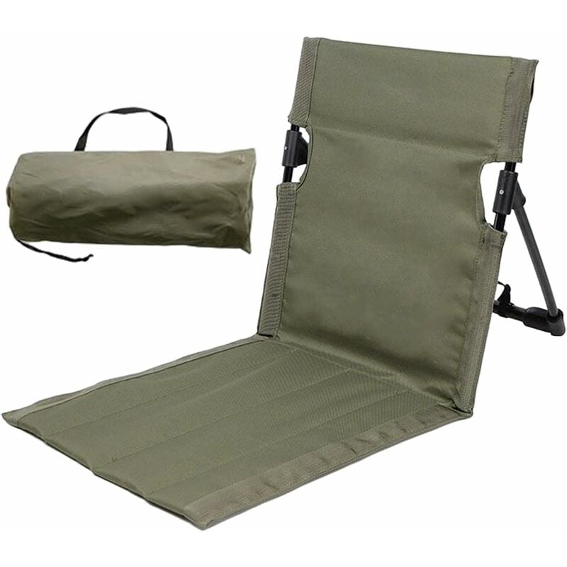 Coussin rembourré pour chaise de camping pliante d'extérieur léger (vert) - Rhafayre