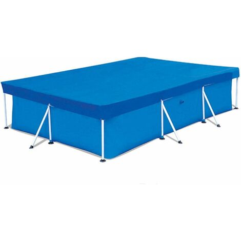 RHAFAYRE Couverture De Piscine Rectangulaire,300x201CM Bâche De Protection pour Piscine Rectangulaire, Couverture De Piscine Hors Sol, Couverture Piscine Solaire Anti-poussière, Protection Piscine Ext