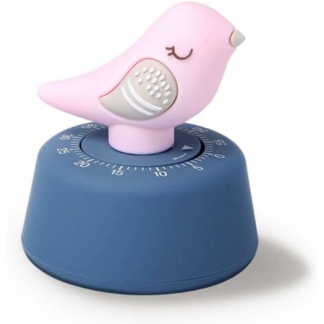 RHAFAYRE Dessin Animé Oiseau Minuterie Cuisine Minuterie Cuisson Cuisson Minuterie Horloge Lecture Apprentissage Gestionnaire De Temps Yoga Fitness Travail Bleu