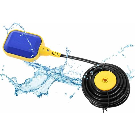RHAFAYRE Interruptor de flotador de bomba, Interruptor de nivel de agua de flotador con cable de 10 m Interruptor de flotador Controlador de nivel de agua, para buceo con tanque de agua 250V 15A