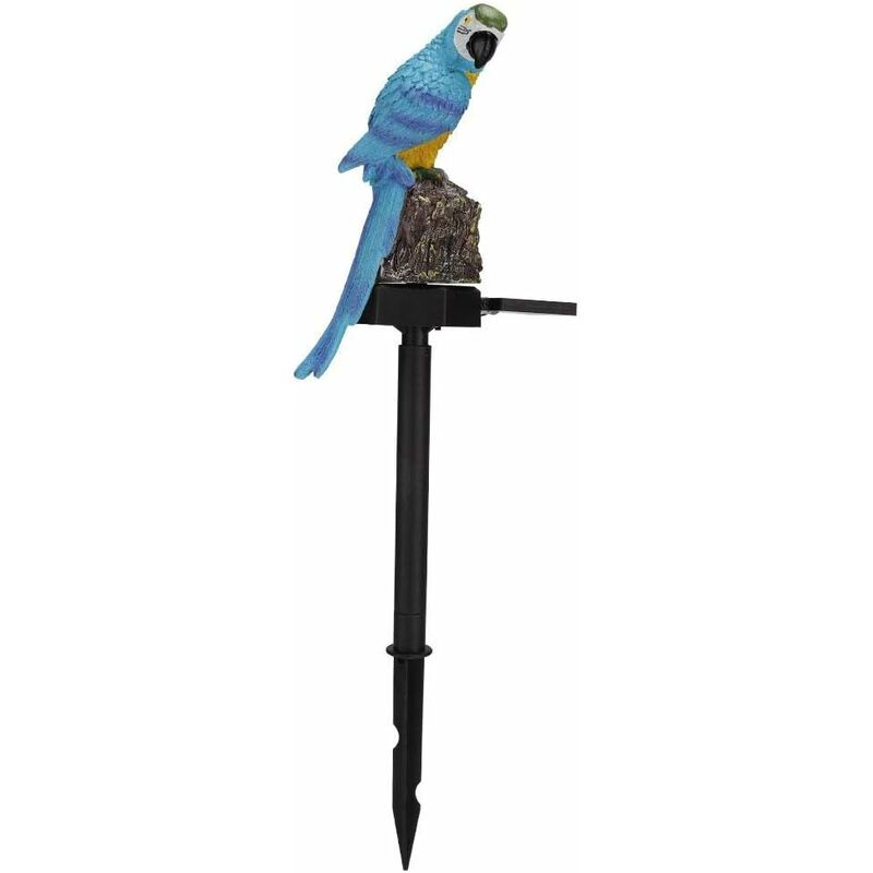 Image of Lampada da giardino a forma di pappagallo solare led Ornamento per prato all'aperto Illuminazione a forma di uccello da giardino alimentata Lampada