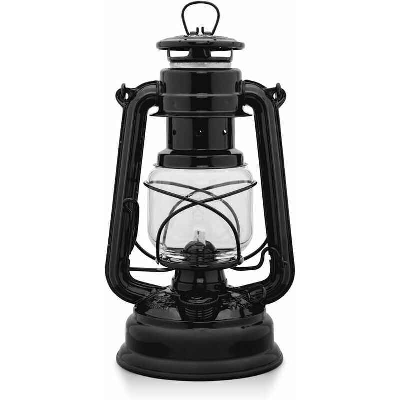 Image of RHAFAYRE Lanterna portatile, lanterna a cherosene, lampade a olio, lampada a cherosene portatile classica Luci da campeggio per esterni 25 cm nere