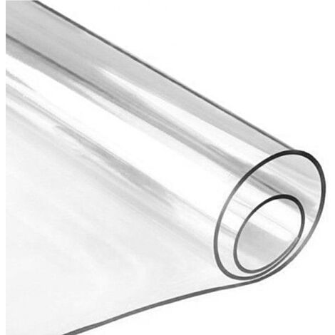 RHAFAYRE Nappe en PVC Transparent Film de Protection pour Meubles étanche Facile à Nettoyer d'épaisseur 1.5mm Taille 90 x 160 cm