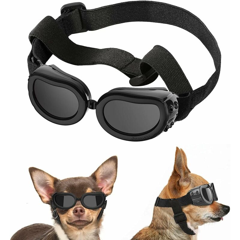 Image of RHAFAYRE Occhiali per Cani, Occhiali da Sole Regolabili per Animali Domestici, Occhiali Antipolvere Anti-UV, Antivento Impermeabili per Cani di